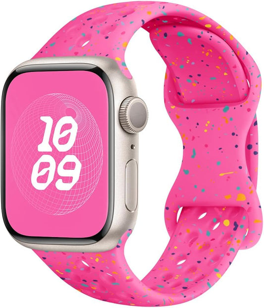 Sport Bands for Apple Watch Band 40Mm 38Mm 41Mm 44Mm 45Mm 42Mm 49Mm, Soft Silicone Wristband for Women Men, Waterproof Sport Strap for Iwatch Series 9 8 7 6 SE 5 Ultra 4 3 2