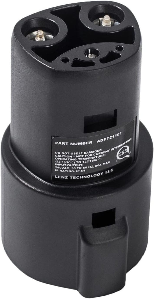 J1772 Charging Adapter for Tesla Model 3 Y S X [Safety Certified] 80A/240 VAC, Optimal Fit, Easy Setup (SAE J1772 EV Adapter for Tesla Cars ONLY)