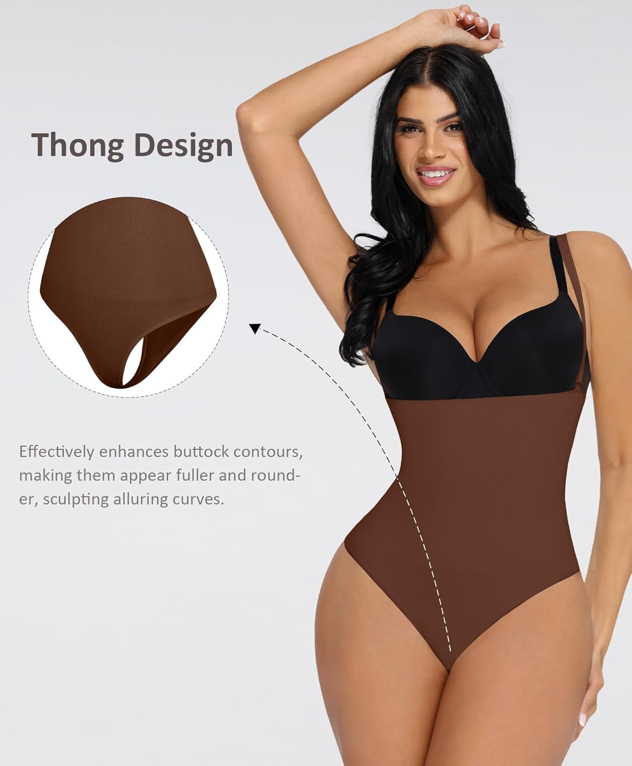 Thong Shapewear for Women Tummy Control Seamless Body Shaper High Waisted Panties Slimming Underwear