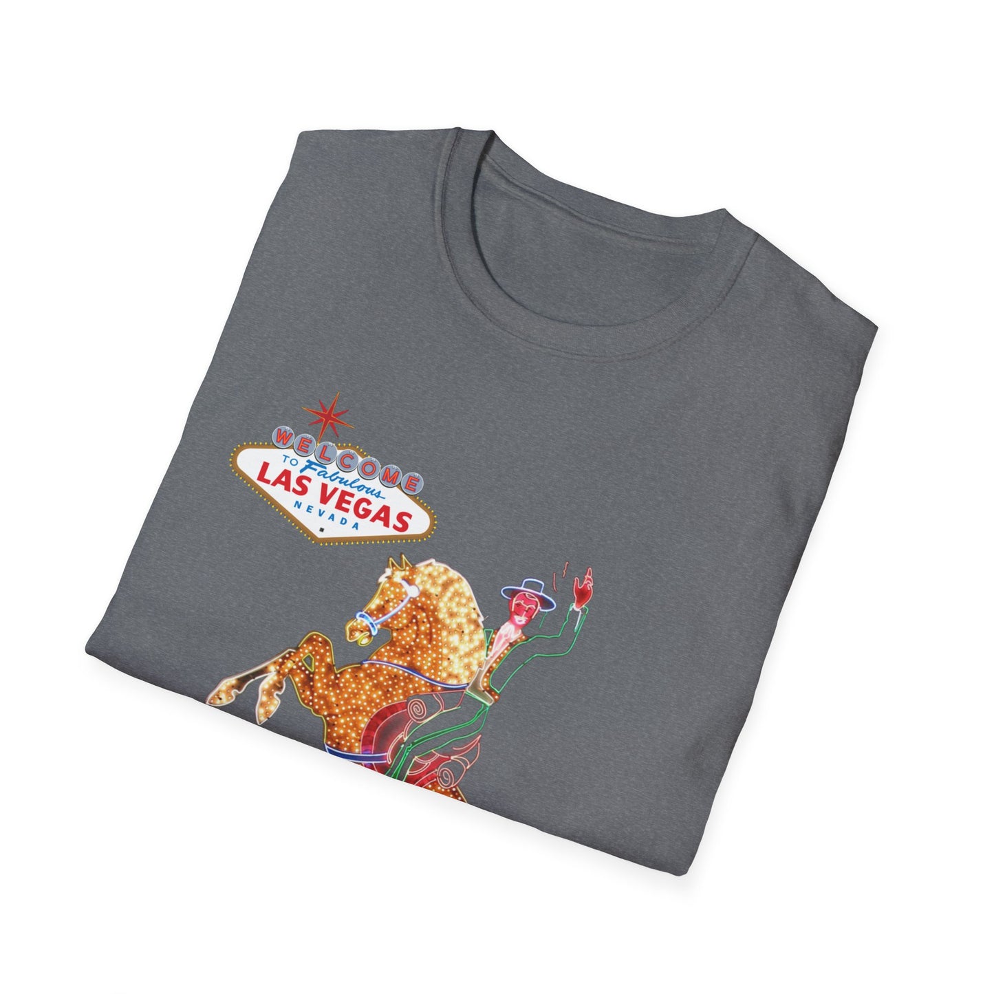 Las Vegas, Las Vegas Boulevard State Scenic Byway, Hacienda Horse and Rider Unisex Softstyle T-Shirt