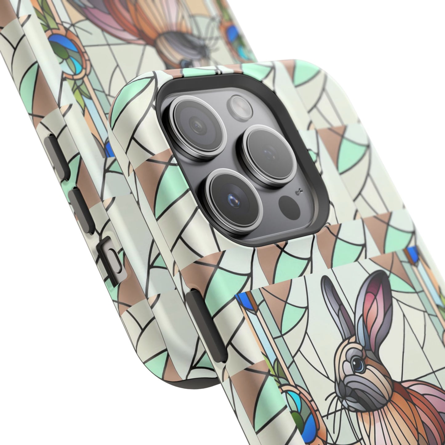 Flemish Giant Rabbit Animal Stained Glass Design Magnetic Tough Cases