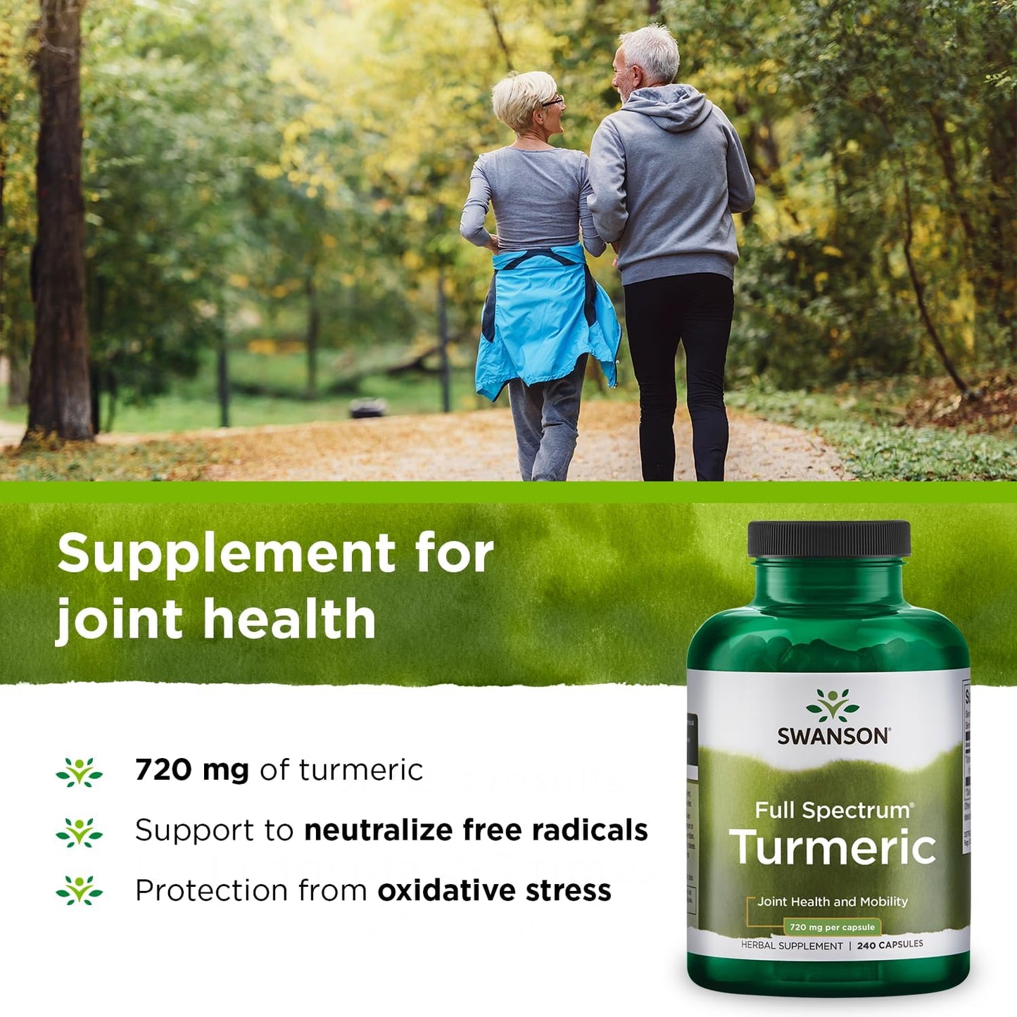 Turmeric Antioxidant, Joint Health, Cardiovascular, Liver Detox, Mood and Memory Support Supplement Curcuma Longa (Rhizome) 720 Mg, 240 Capsules, 120 Servings, 1.44 Grams per Serving TLBH