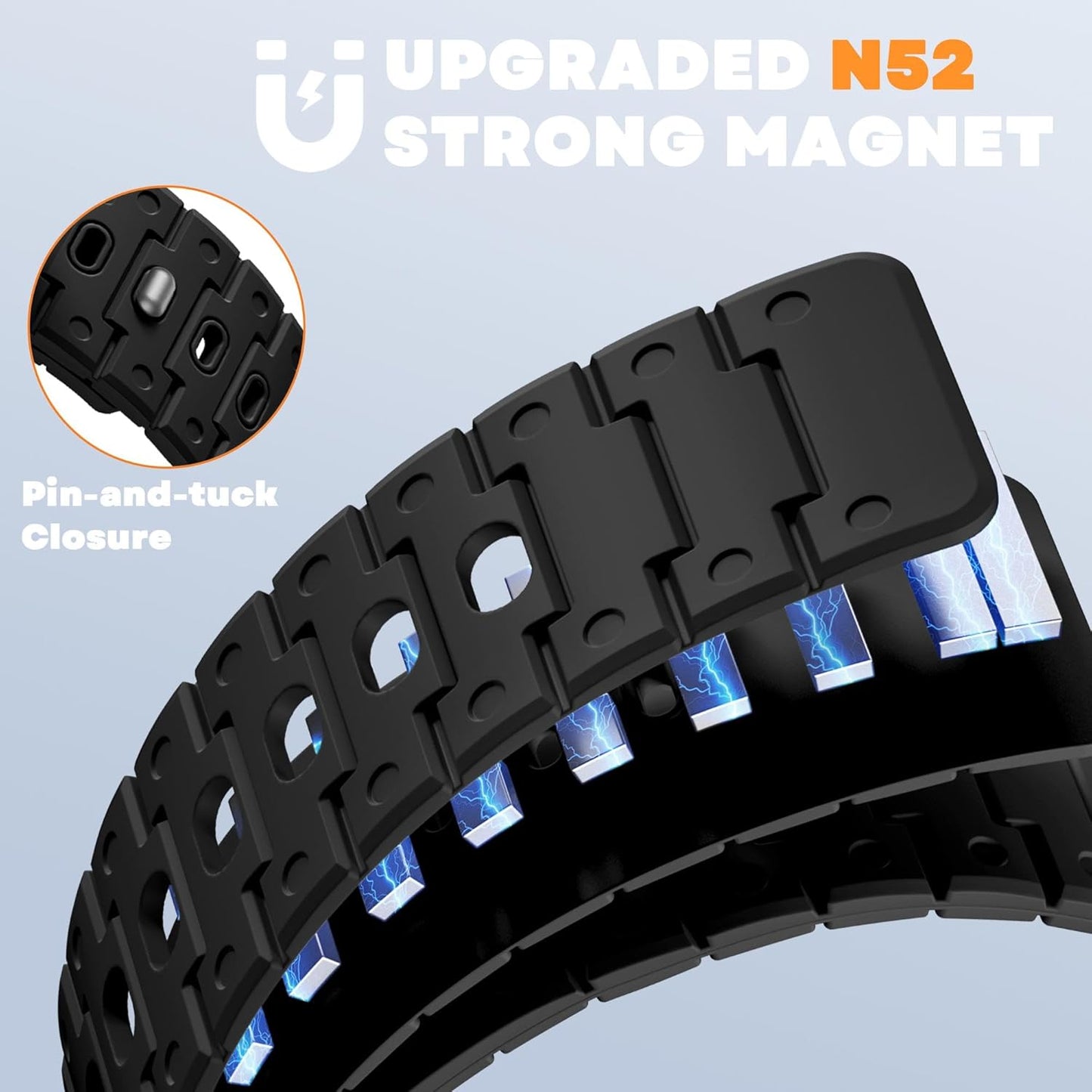 R-Nylon Fidlock Magnetic Buckle Band and Black Magnetic Watchband for Apple Watch Ultra 2 Band
