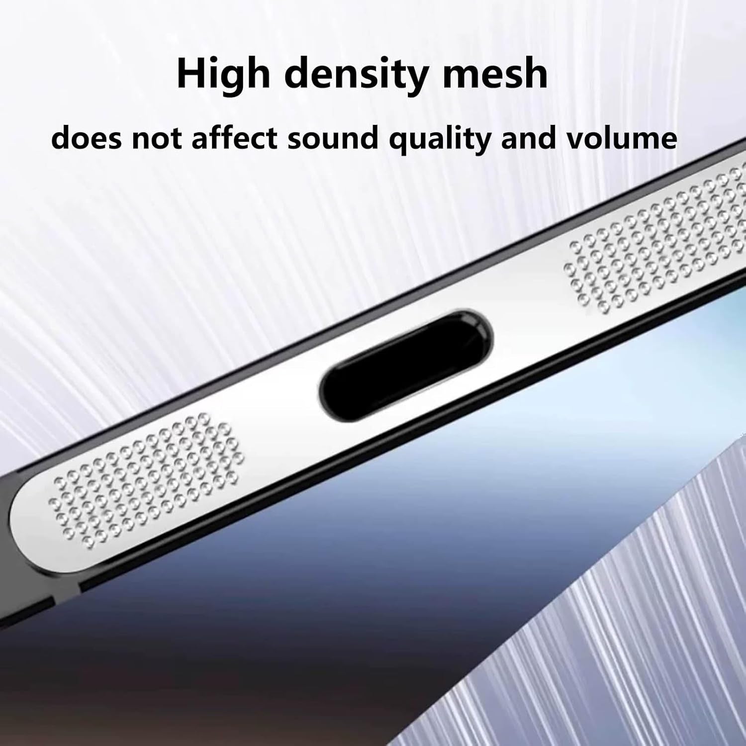 For Iphone 16 Pro / 16 Pro Max Earpiece Speaker Mesh anti Dust Proof Adhesive Cover - 5Pcs / Black