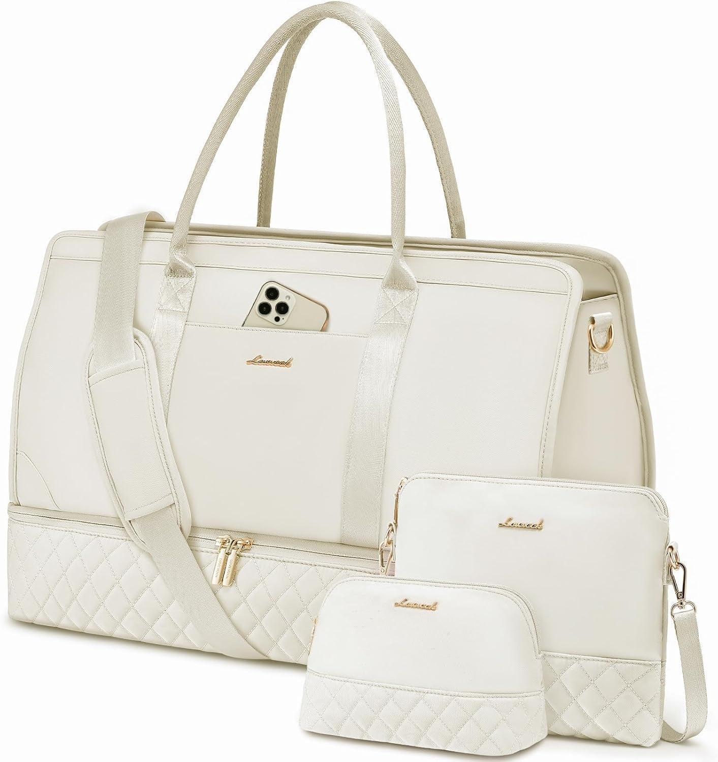Weekender Bags for Women Travel Duffle Bag with Shoe Compartment, Carry on Overnight Bag Set