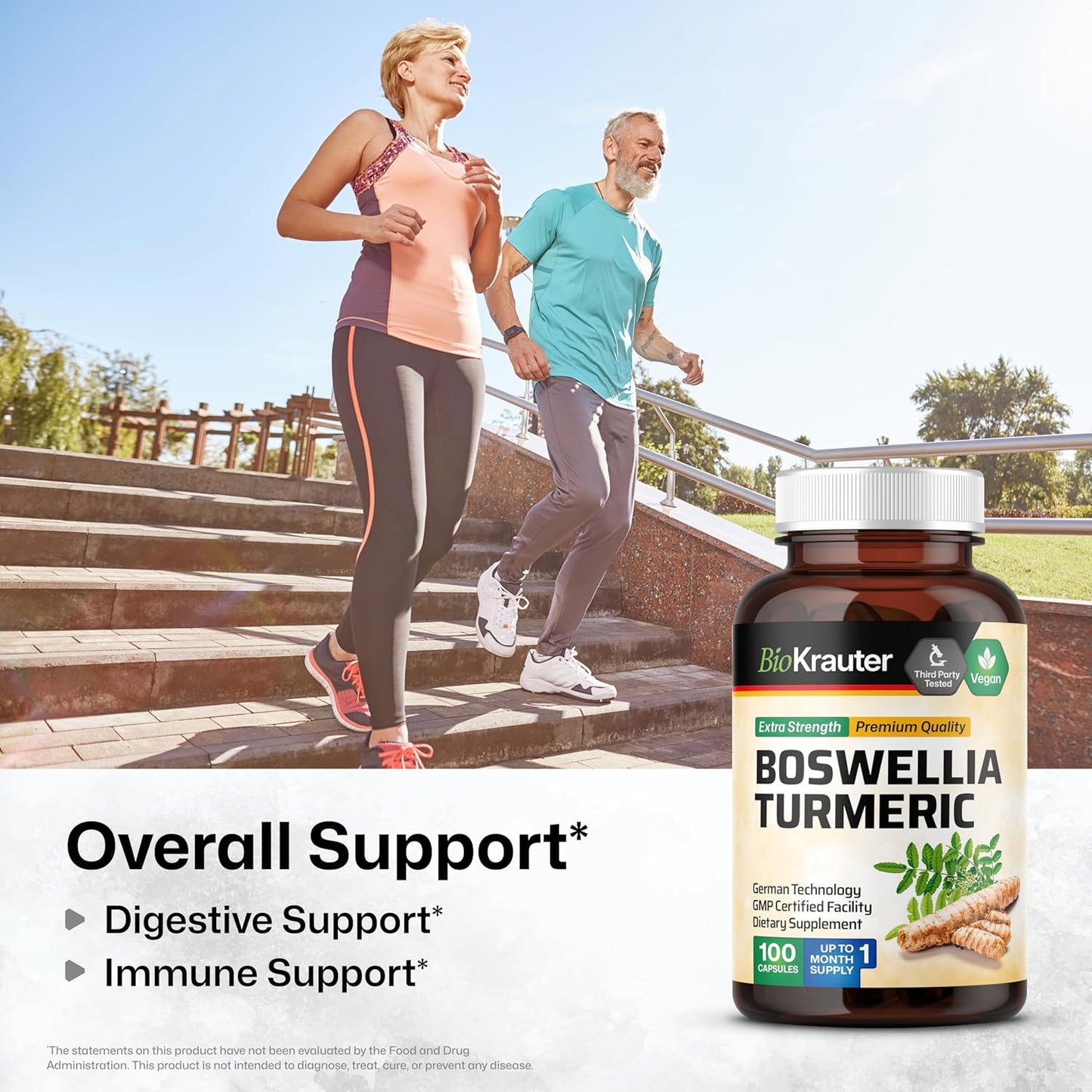 Turmeric Supplement with Boswellia Extract Capsules - 2000 Mg Blend - 100 Count - Vegan Boswellia Turmeric (Curcumin) - Formula W/Black Pepper TLBH