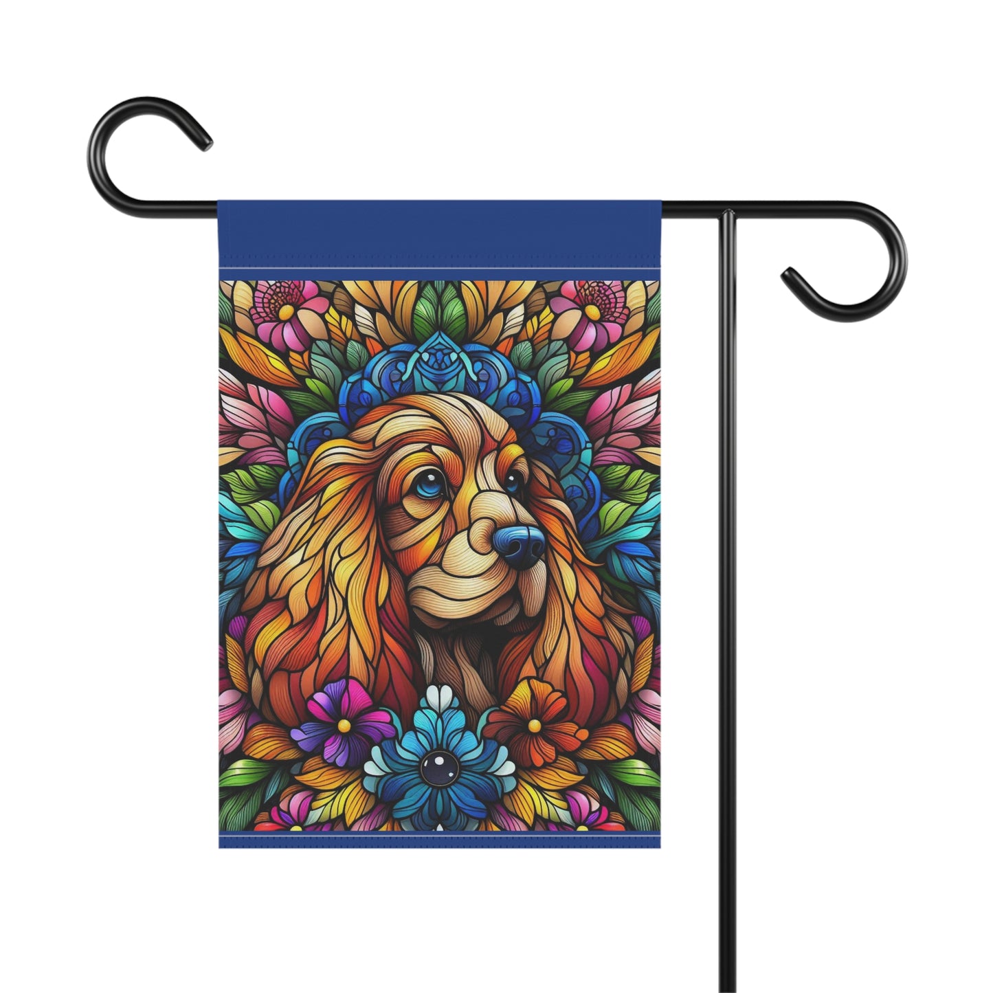 Colorful Floral Dog Garden Flag - Vibrant House Banner for Pet Lovers