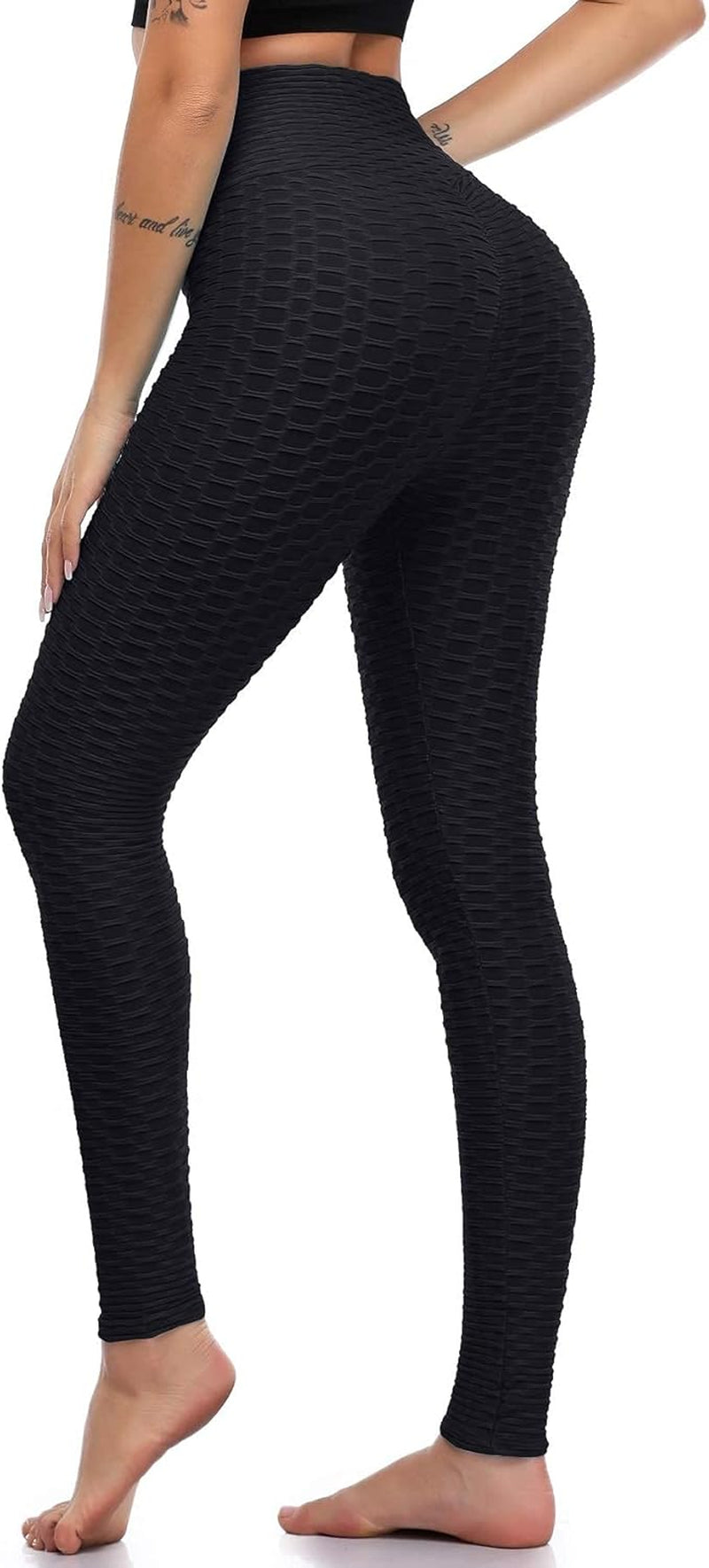 Women'S Scrunch Butt Lifting Leggings Stretchy High Waisted Yoga Pants Workout Textured Booty Tights