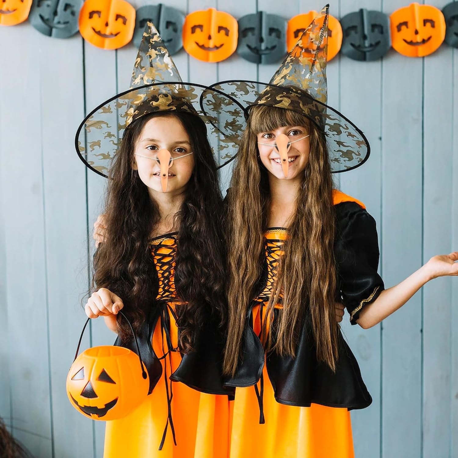 Latex Witch Fake Nose Halloween Nose Cosplay Props with Elastic Band Halloween Costume Accessories for Adult Kids Toys Party Supplies