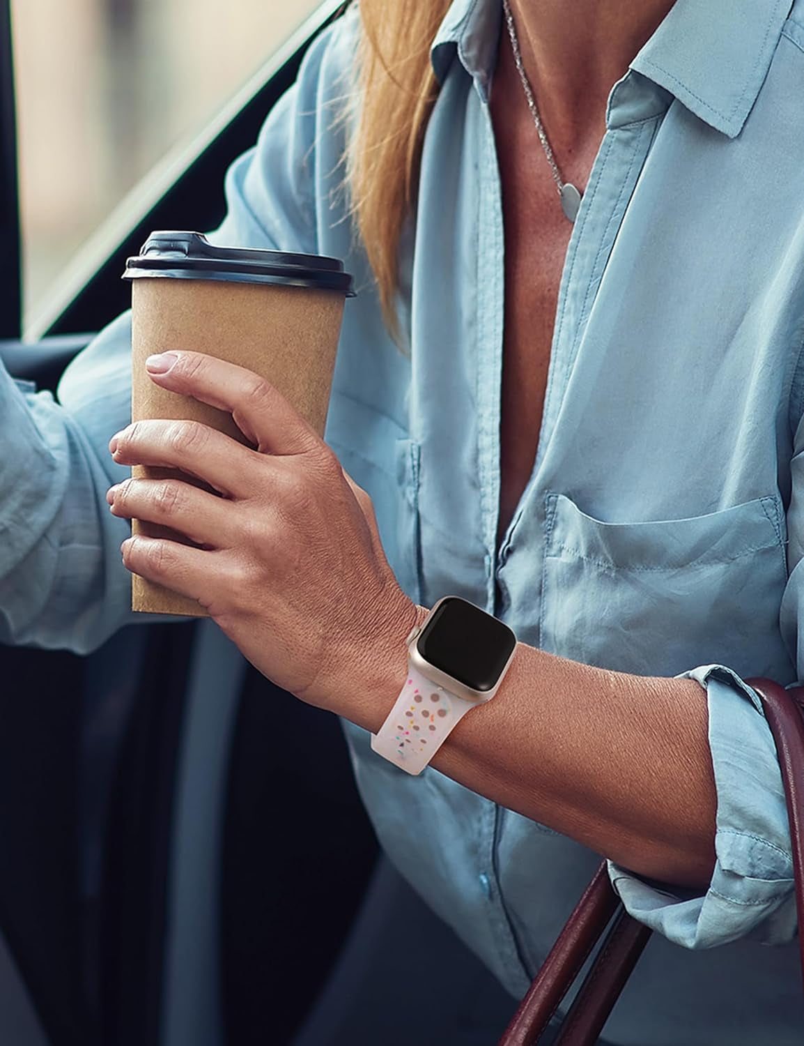 Sport Band Compatible with Apple Watch Band 38Mm 40Mm 41Mm 42Mm 44Mm 45Mm 49Mm for Women Men, Made from Recycled Plastic - Soft Breathable Strap for Iwatch Series SE 9 8 7 6 5 4 3 2 1 Ultra 1 2