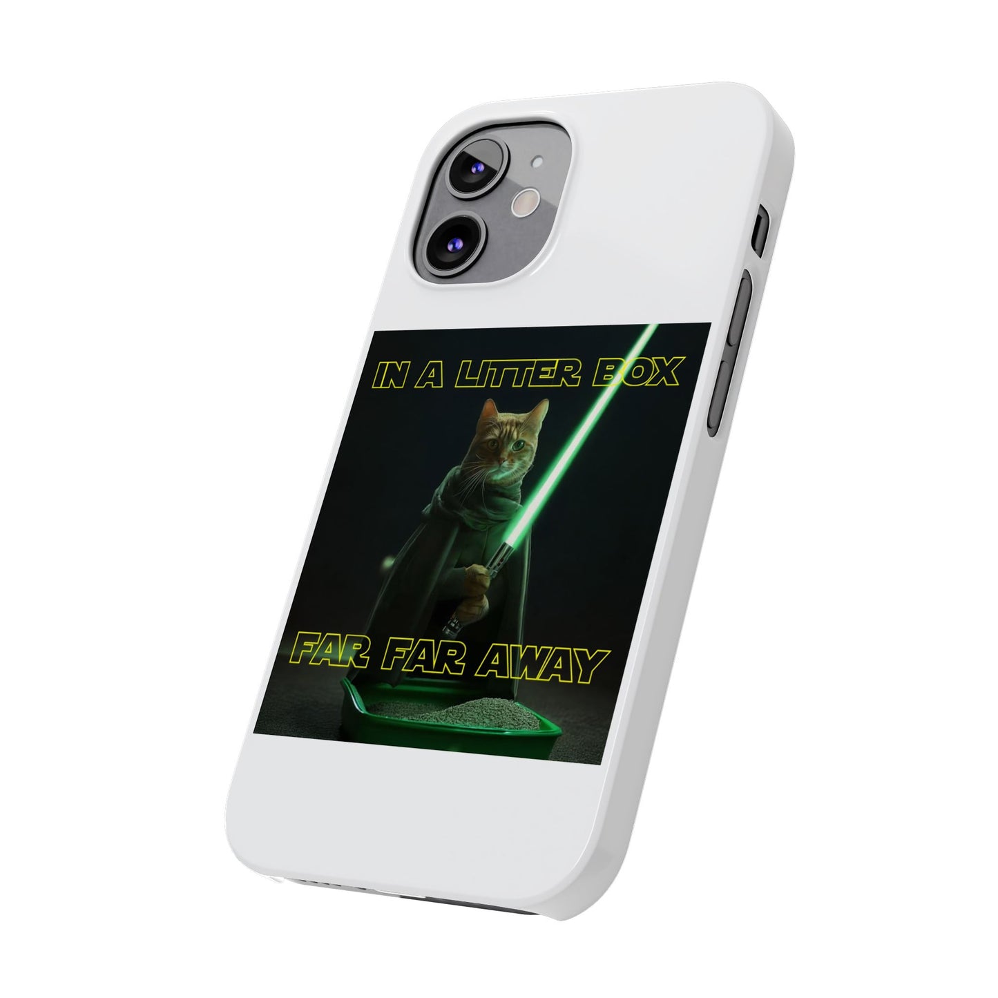 STAR WARS CAT IN A LITTER BOX FAR FAR AWAY  Slim Phone Cases