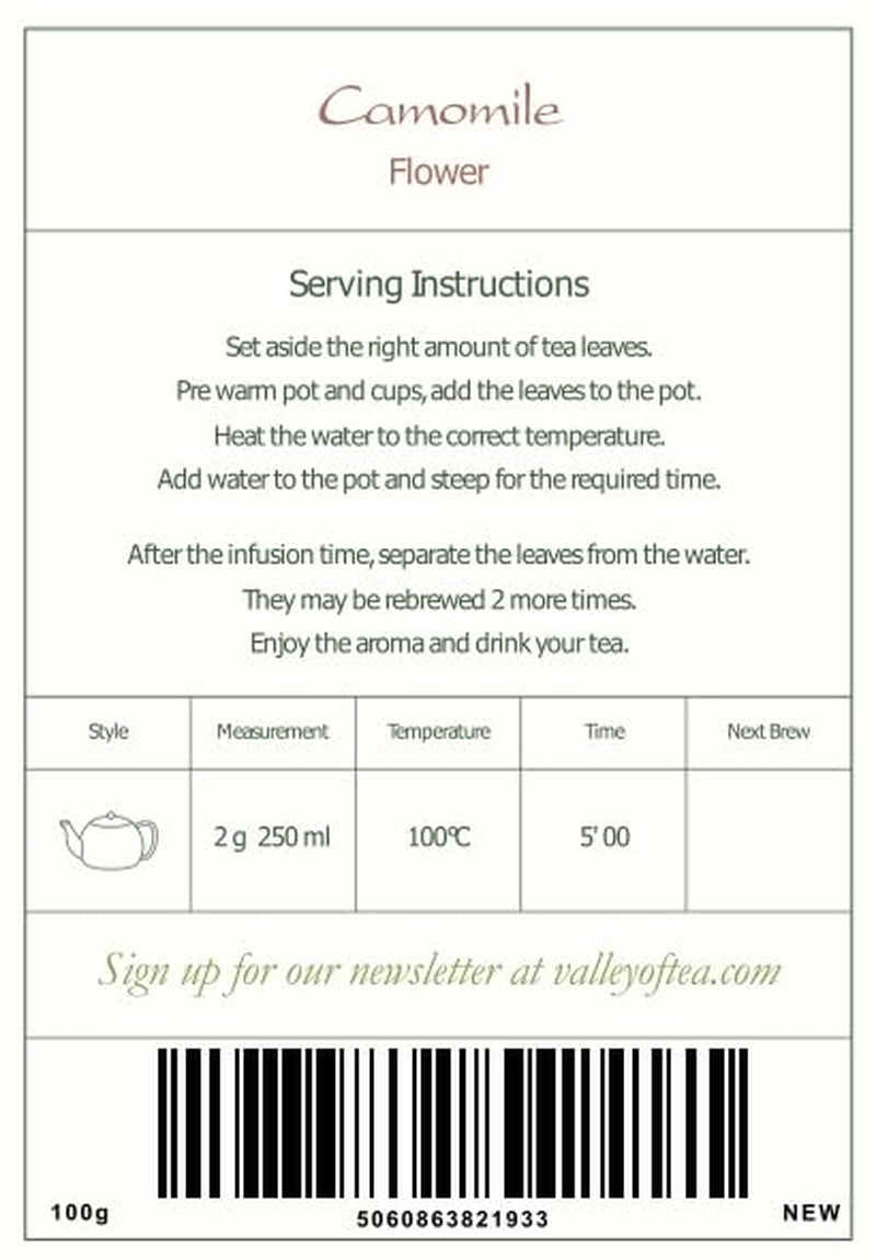 Chamomile Flowers Organic Herbal Tea - Soothing and Relaxing - Wild Matricaria Chamomile - Cammomile Chamomile Flowers Chanomille Chanile Chamoline Flowers Organic Camomile Flower Chammomile TLBH