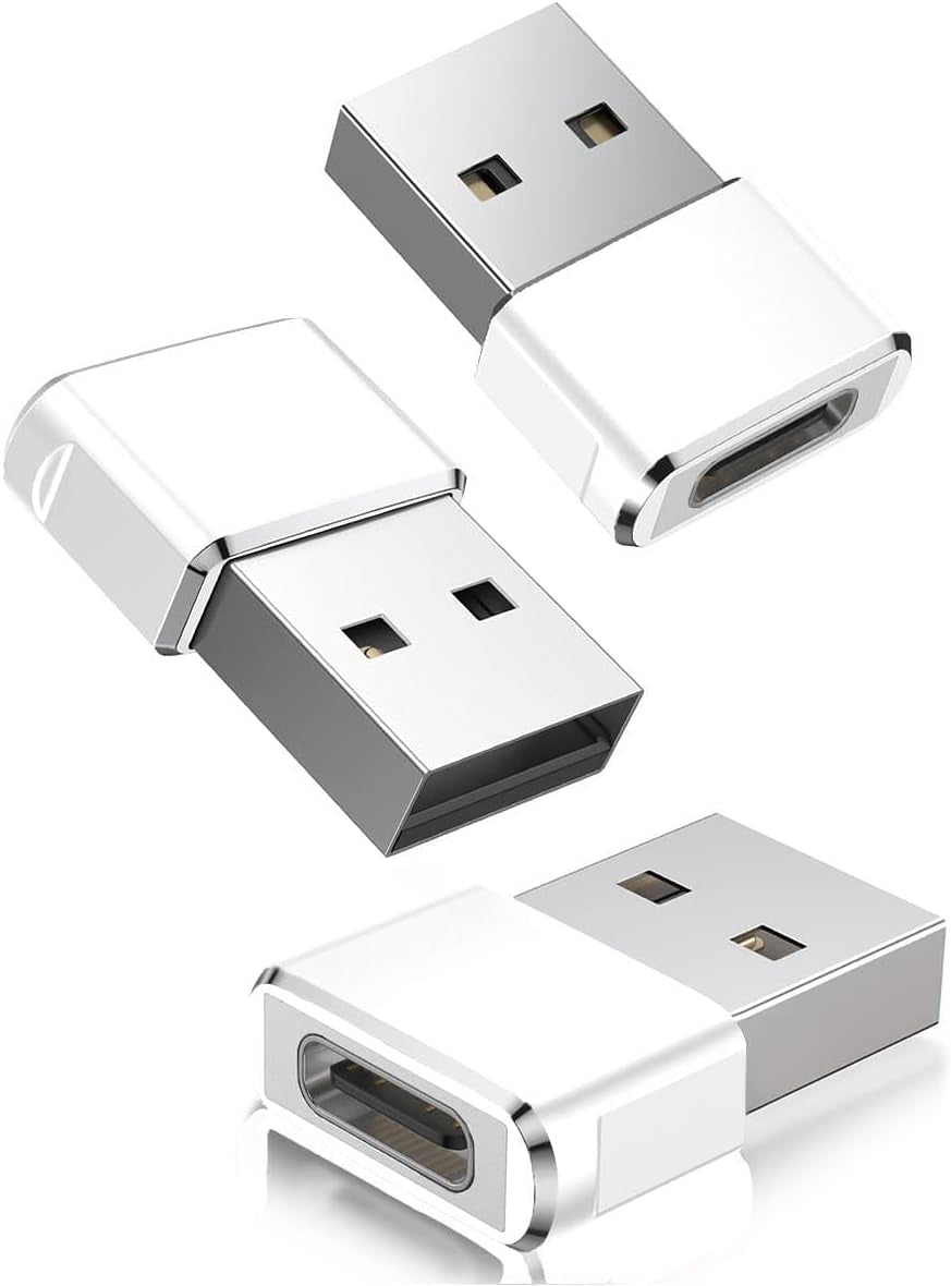 USB to USB C Adapter,Iphone 16 16E 15 Pro Max Charger Adapter 3Pack,Usbc Female to USB a Male,Type C OTG Converter for Apple Watch Iwatch 10 9 Se,Airpod,Ipad Mini Air,Samsung Galaxy S25 S24