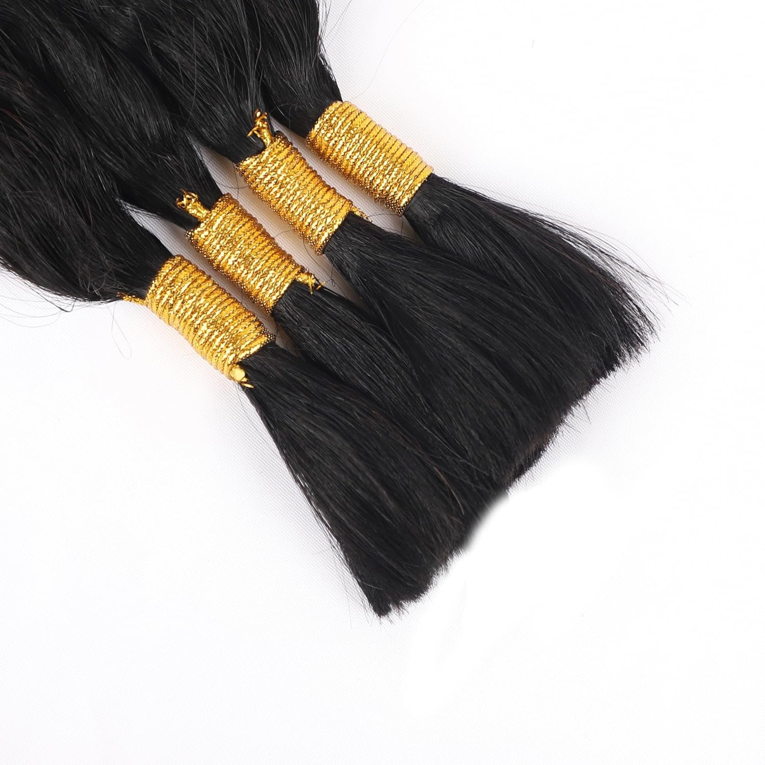 Super Wave Bulk Human Hair for Braiding No Weft 100G (1Pack-4Pcs) Super French Wet and Wavy Braiding Human Hair 100% Virgin Human Hair Micro Braiding Hair (Super Bulk (Natural), 16 Inch)