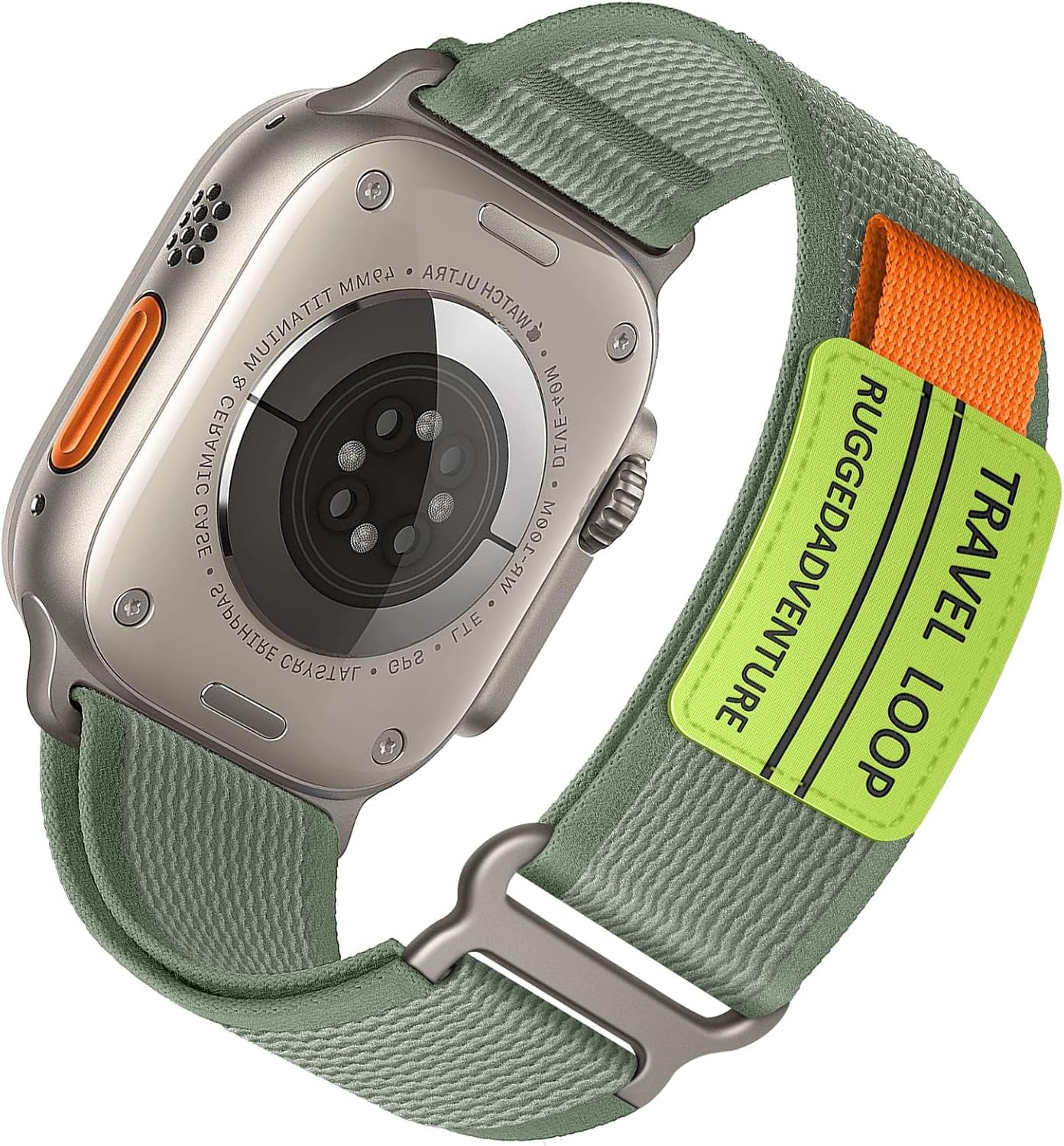 Trail Loop Nylon Band - Compatible with Apple Watch Ultra 2 Band 49Mm 46Mm 45Mm 44Mm 42Mm 41Mm 40Mm 38Mm Men Women,Rugged Braided Elastic Weave Sport Strap for Iwatch Ultra Series 10/9/8/7/6/SE/5/4/3