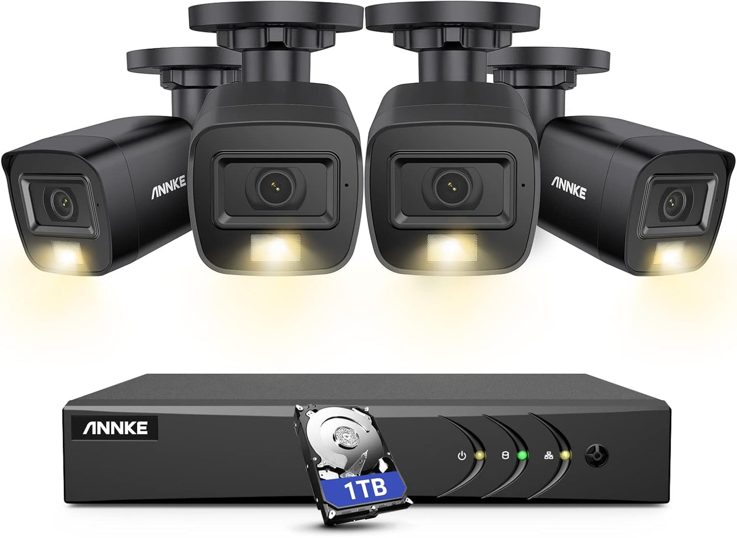 5MP Home Security Camera System with AI Human/Vehicle Detection, 8CH H.265+ DVR Recorder with 4X 5MP (2560TVL) Wired IP67 Outdoor CCTV Cameras, 100 Ft EXIR Night Vision with Smart IR & WDR TRUCK DRIVER