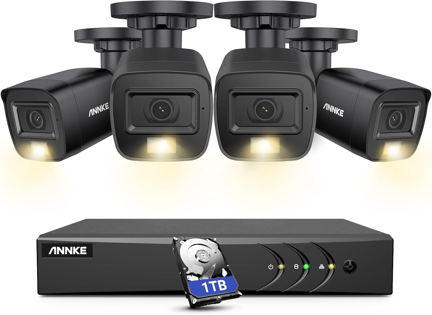 5MP Home Security Camera System with AI Human/Vehicle Detection, 8CH H.265+ DVR Recorder with 4X 5MP (2560TVL) Wired IP67 Outdoor CCTV Cameras, 100 Ft EXIR Night Vision with Smart IR & WDR TRUCK DRIVER