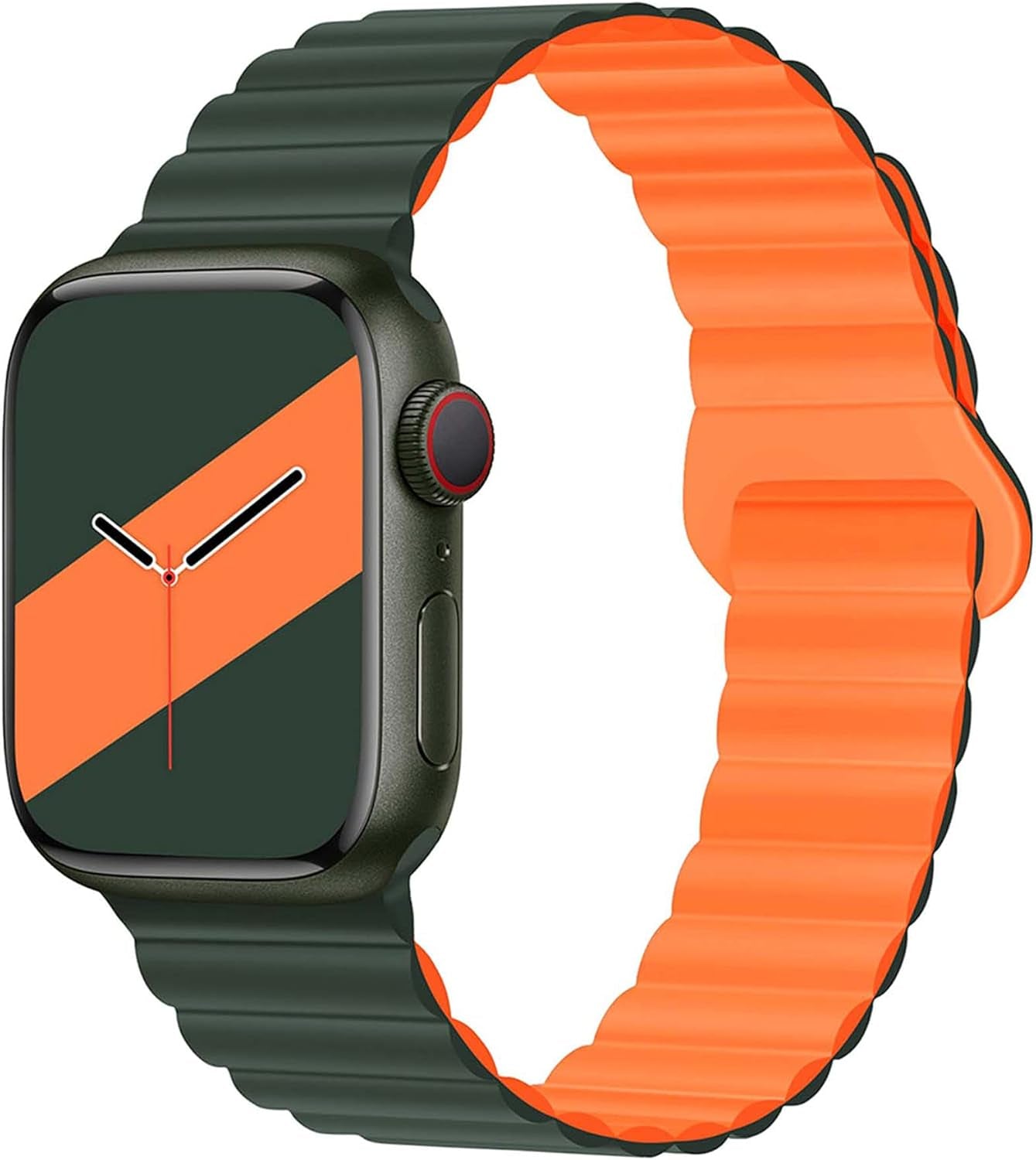 Silicone Magnetic Watch Bands Compatible with Apple Watch Band 38/40/41Mm 42/44/45/49Mm for Women Men, Soft Silicone Watch Band with Strong Magnetic Closure Compatible for Iwatch Series 8 7 6 5 4 3 2 1 SE