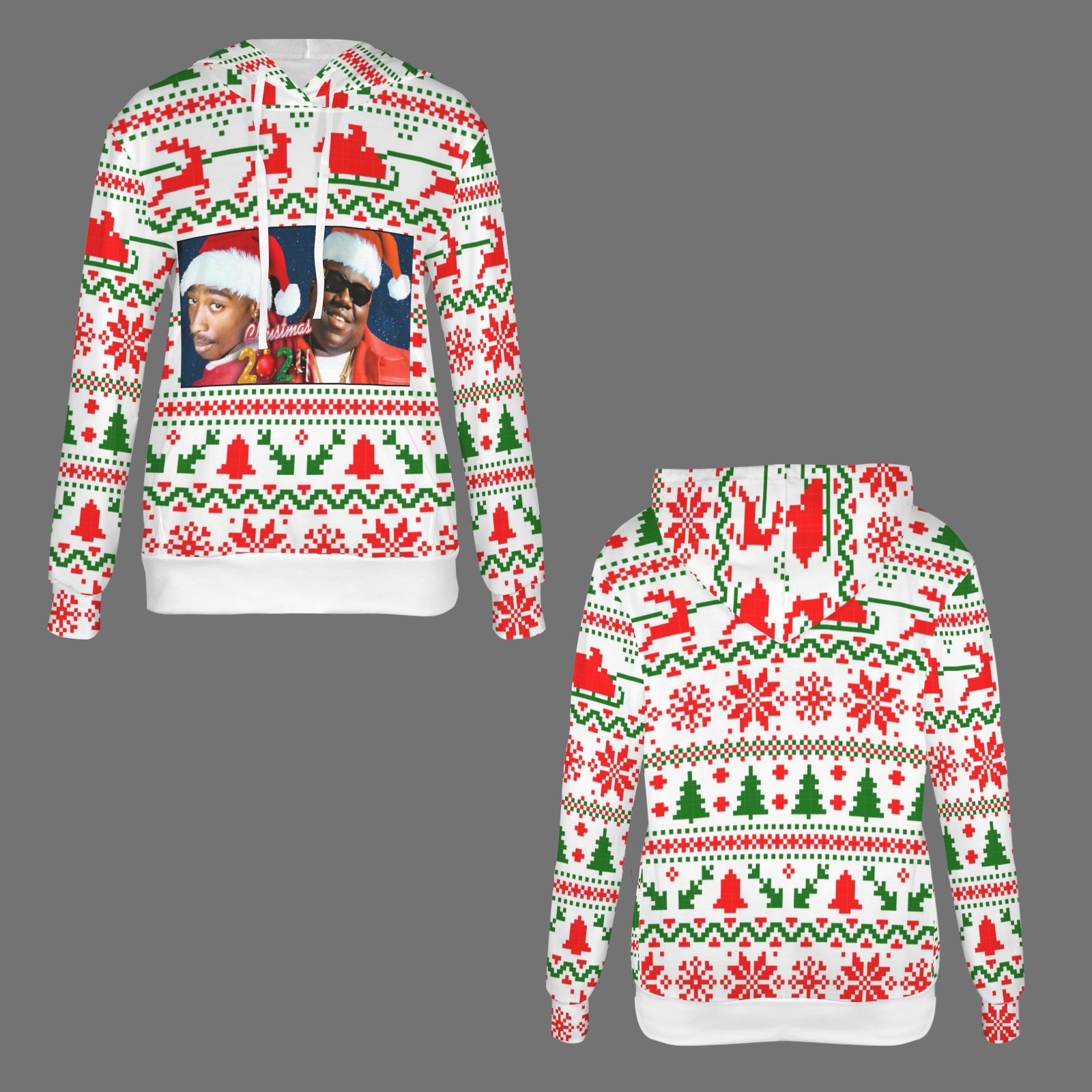 Biggie 2pac xmas hoodie
