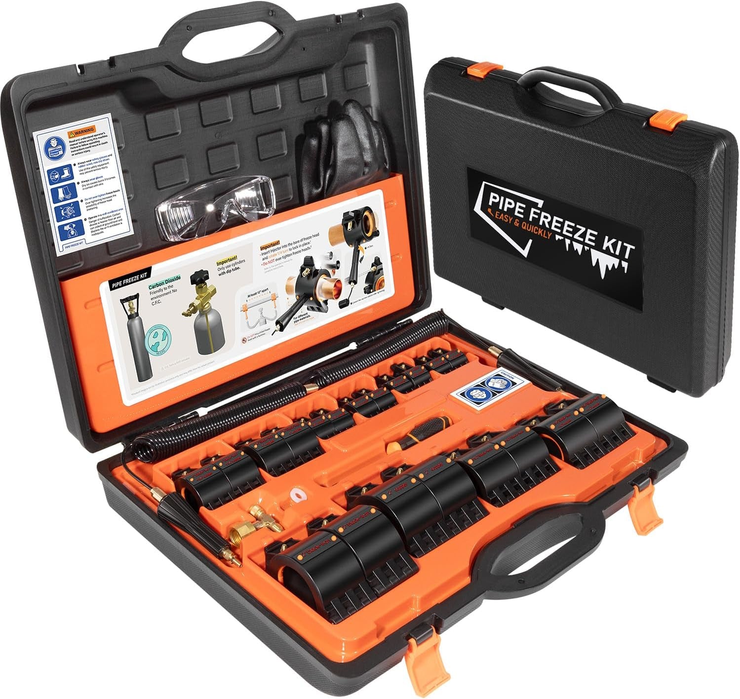 CST2 General Cold-Shot Pipe Freeze Kit, Small, Black and Orange