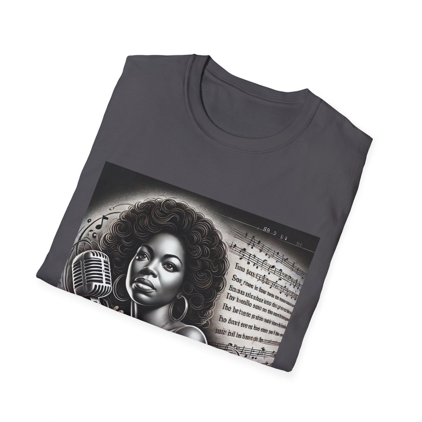 Angie Stone Retro Music Lover Unisex Softstyle T-Shirt - Afrocentric Design