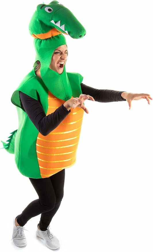 Crikey Crocodile Halloween Costume - Funny Adult One-Size Unisex Animal Suit