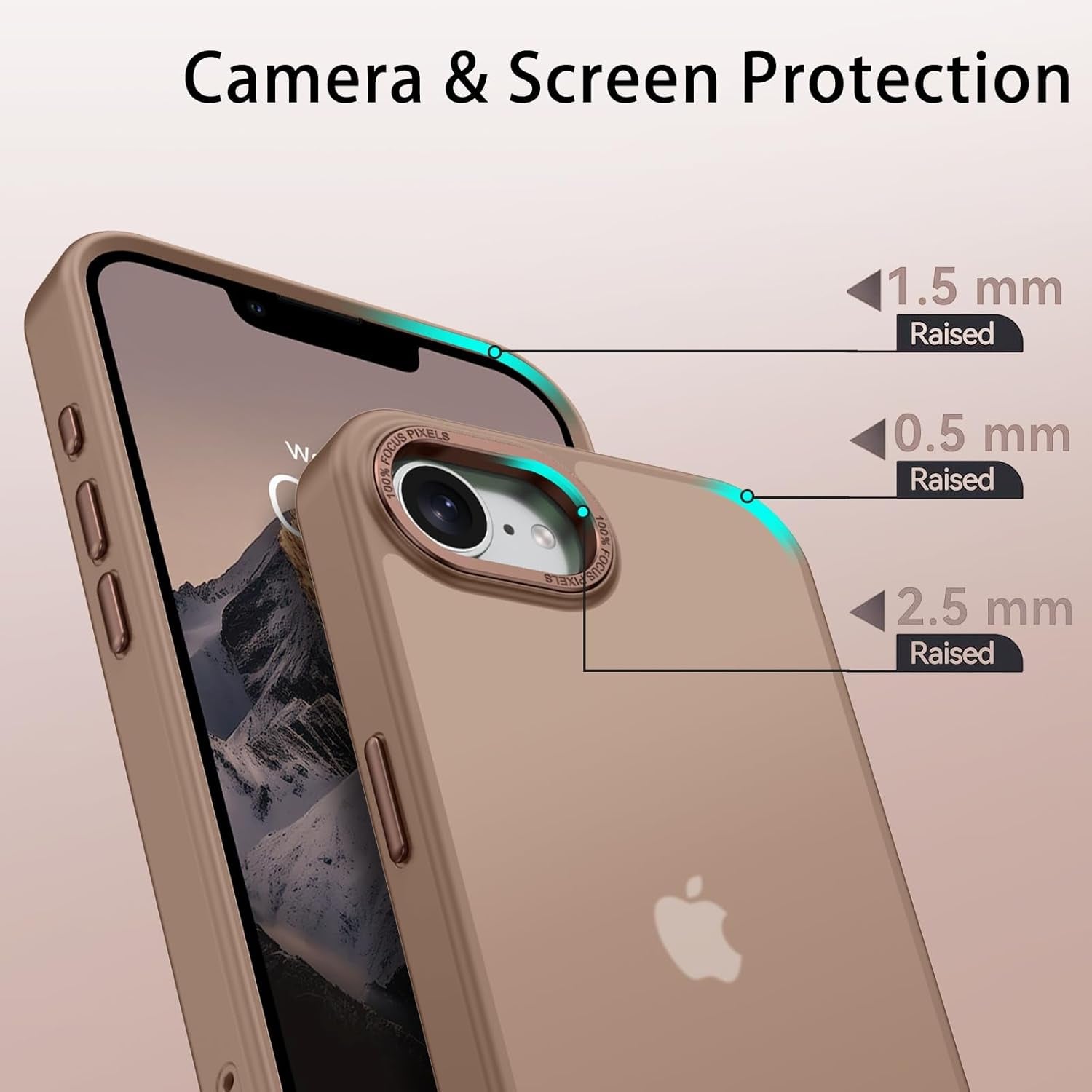 for Iphone 16E Case 2025,For Iphone 16E Matte Case [Military Grade Drop Protection] Slim Rugged Anti-Slip Durable Protective Bumper Phone Case for Iphone 16E Case 6.1" Desert Titanium