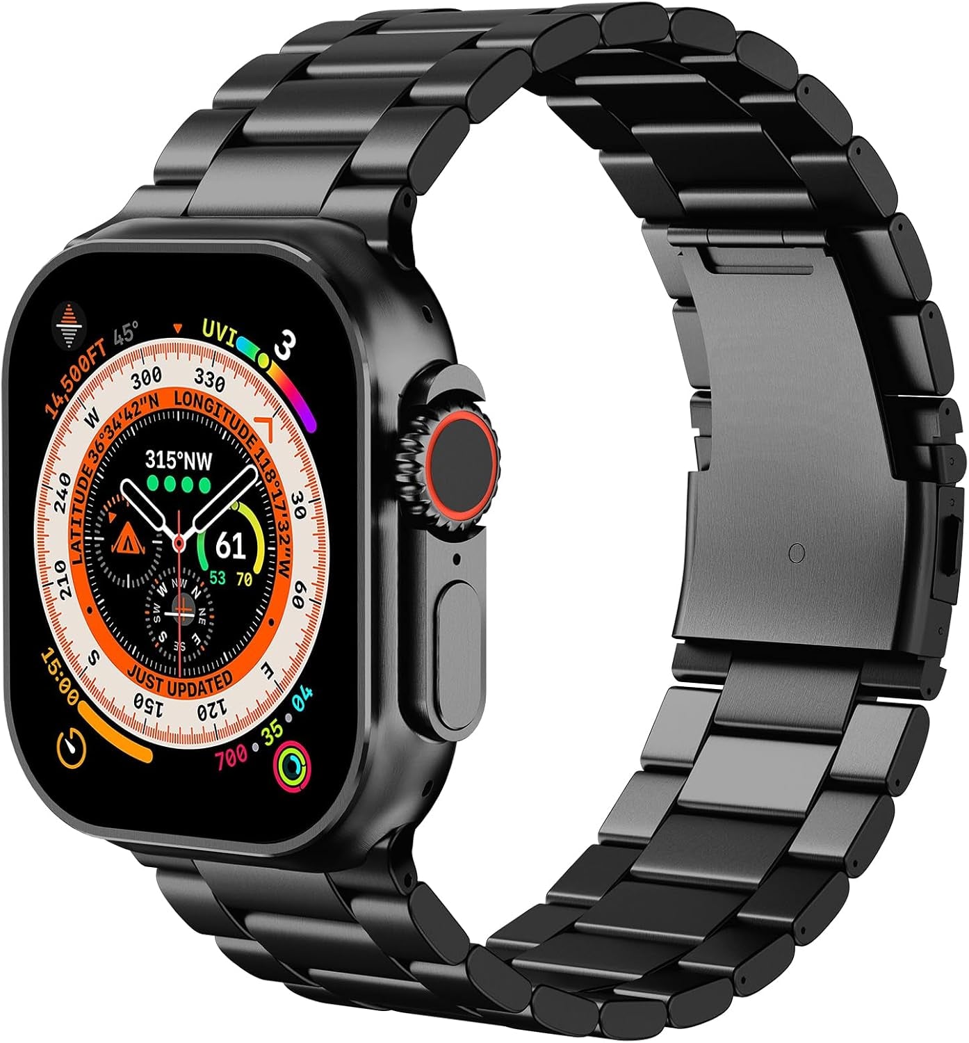 Titanium Band Compatible with Apple Watch Ultra 2 & Ultra Band 49Mm 46Mm 45Mm 44Mm 42Mm,Lightweight Titanium Metal Strap for Iwatch Series 10 9 8 7 6 5 4 3 2 1 Men