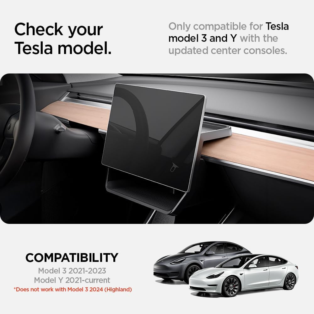 under Screen Storage Organizer Designed for Tesla Model 3 and Y [Not Compatible with Model 3 2024 and Model Y Austin Texas Made]