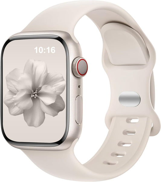 Sport Band Compatible with Apple Watch Band 38Mm 40Mm 41Mm 42Mm 44Mm 45Mm 49Mm for Women Men, Soft Silicone Waterproof Replacement Strap for Apple Watch SE Iwatch Series 9 Series 8 Series 7 6 5 4 3 2 1 Ultra/Ultra 2