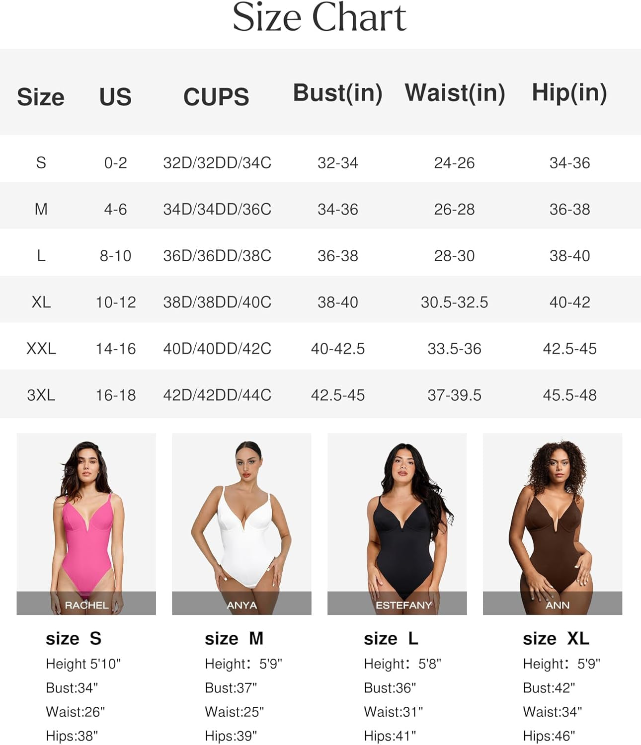 Shapewear Bodysuits for Women - Tummy Control Shapewear Deep V Corset Tops Concert Outfits for Women