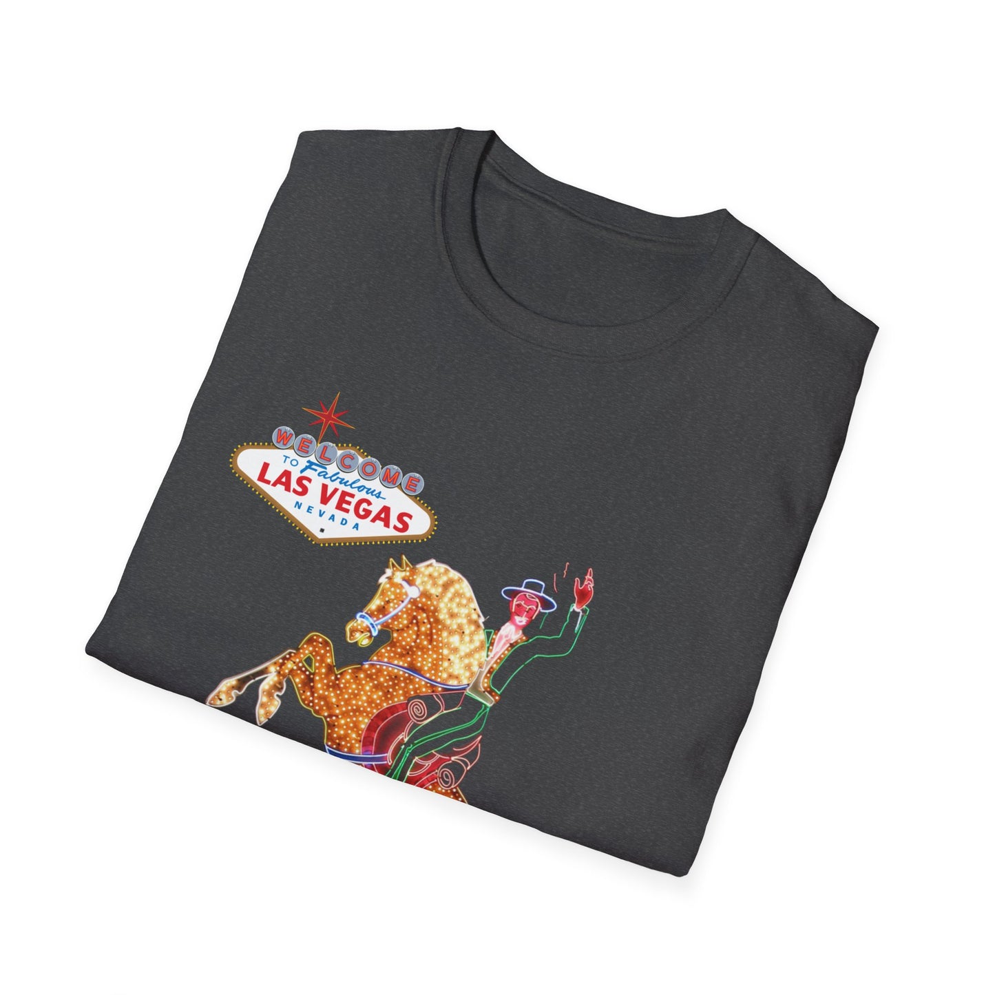 Las Vegas, Las Vegas Boulevard State Scenic Byway, Hacienda Horse and Rider Unisex Softstyle T-Shirt