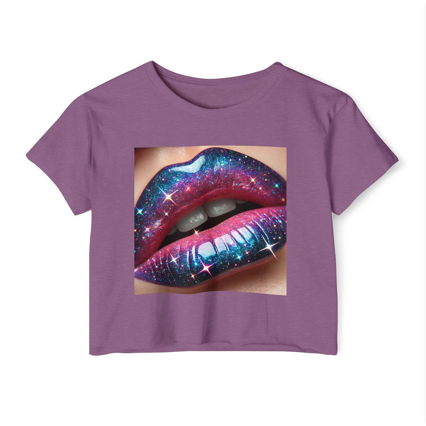 GALAXY LIP GLOSS Women's Festival Crop Top