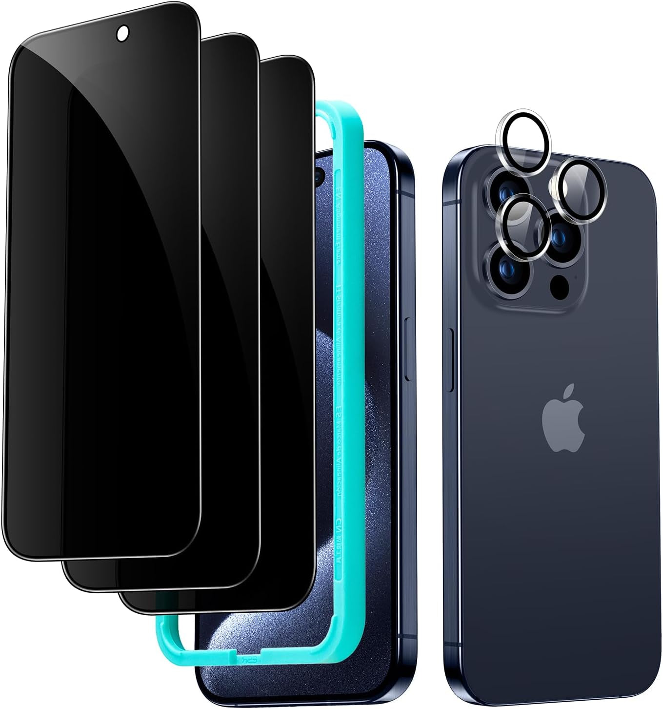 3 Pack for Iphone 16E/ Iphone SE 4/ Iphone 14/ Iphone 13/ Iphone 13 Pro Screen Protector, [9H Hardness] [Military Grade Shatterproof] Tempered Glass Film with Easy Installation Tool