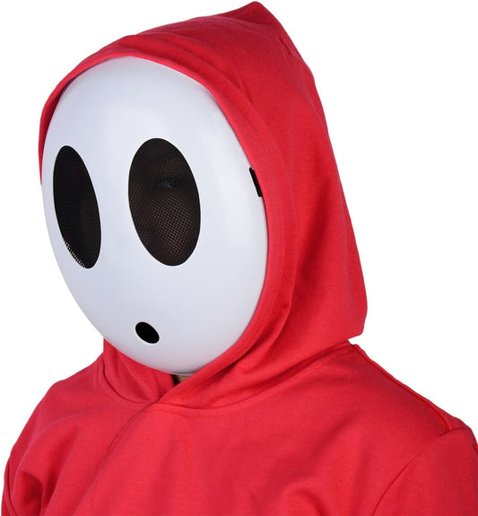 White Shy Guy Mask Girl Halloween Mask Full Face Mask Costume Cosplay Prop Accessories