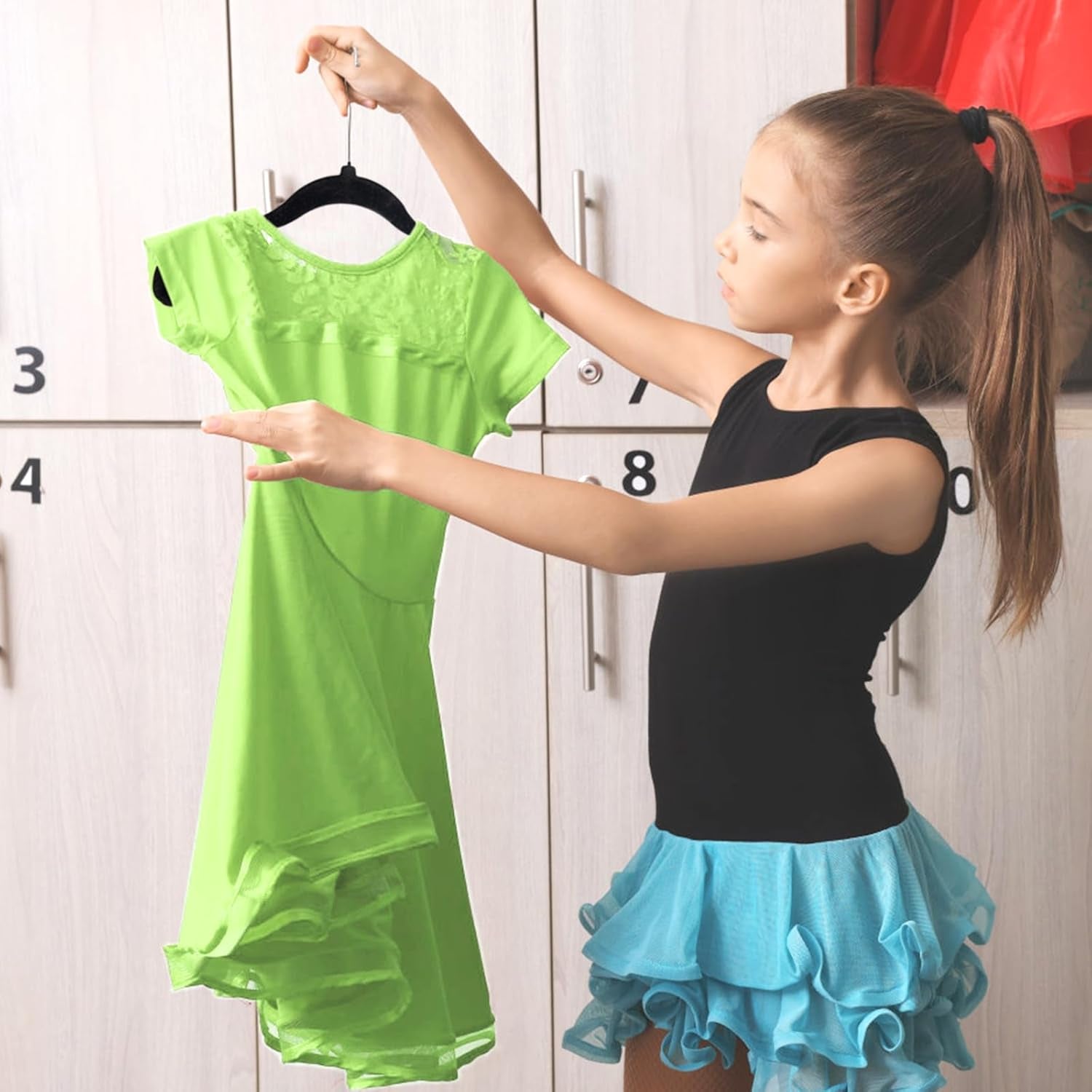 Baby Clothes Hanger, 11.6 Inch Kids Black Velvet Hanger, Non Slip Children Felt Hanger, Toddler Hanger for Infant Closet Space Saving (Black, 60Pack)