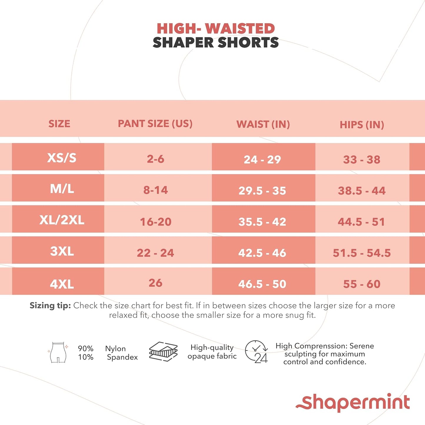 High Waisted Body Shaper Shorts - Shapewear for Women Tummy Control Small to Plus-Size Nude Xxx-Large