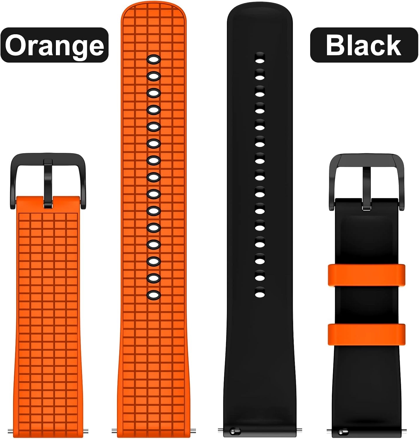 Compatible with Garmin Vivoactive 4 Band, 22Mm Soft Silicone Watch Band for Active/Samsung Galaxy Watch 46 Mm/Gear S3 Frontier/S3 Classic/Huawei Watch Gt2/Ticwatch Pro S2/E2 Smartwatches