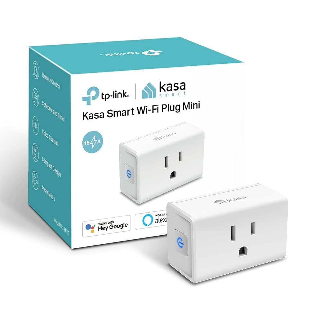 Plug Ultra Mini 15A, Smart Home Wi-Fi Outlet Works with Alexa, Google Home & IFTTT, No Hub Required, UL Certified, 2.4G Wifi Only, 2 Count (Pack of 1)(EP10P2) , White
