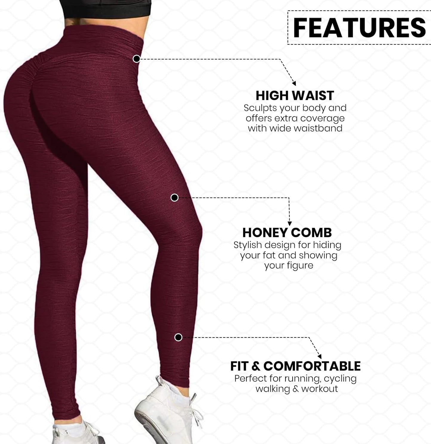 Butt Lifting Workout Tummy Control Leggings for Women Tiktok High Waisted Yoga Pants Scrunch Gym Booty Tights