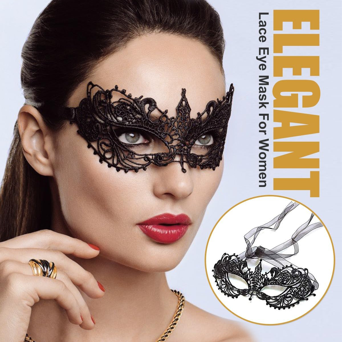 Masquerade Mask for Women Venetian Lace Eye Masks for Party Prom Ball Costume Mardi Gras Party Supply