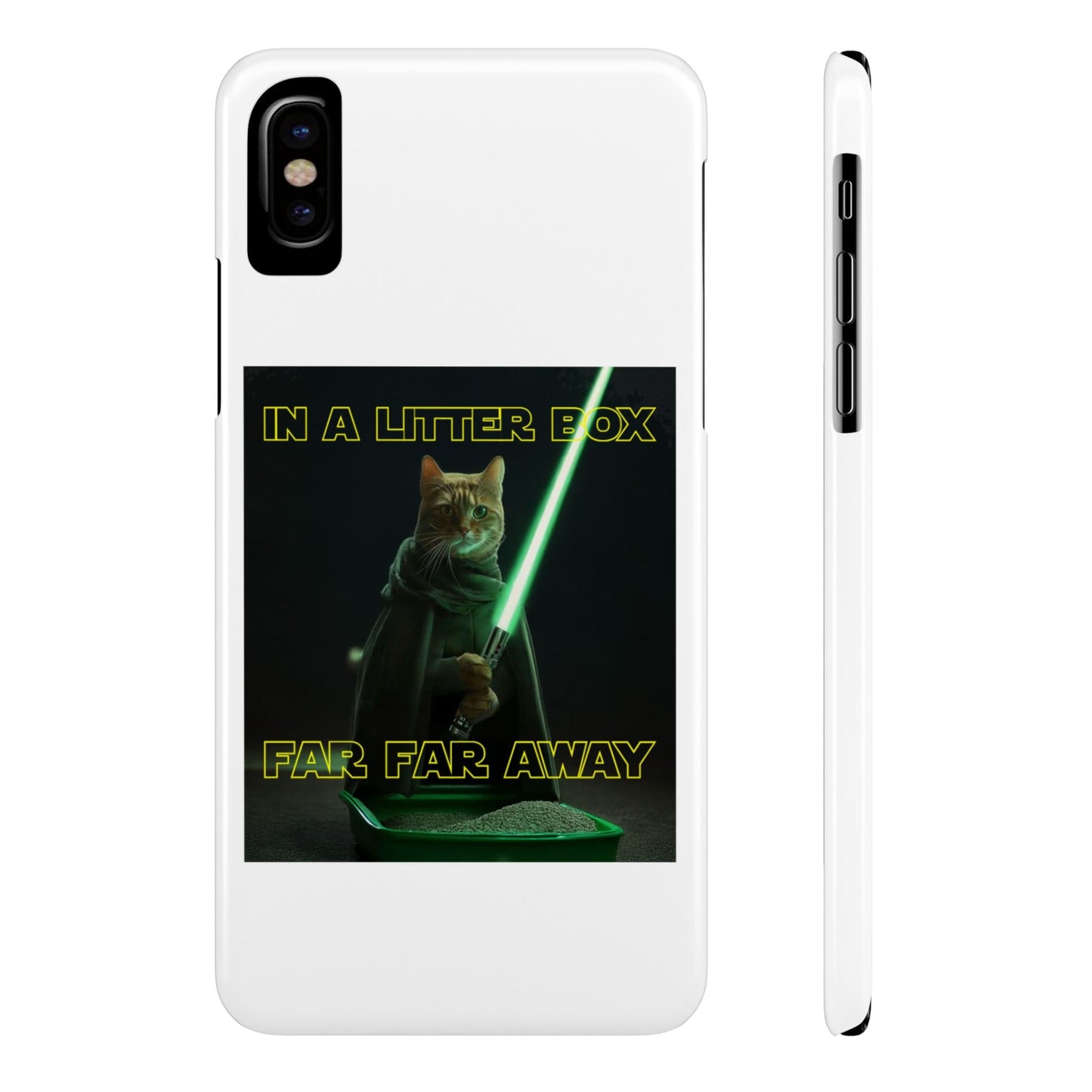 STAR WARS CAT IN A LITTER BOX FAR FAR AWAY  Slim Phone Cases