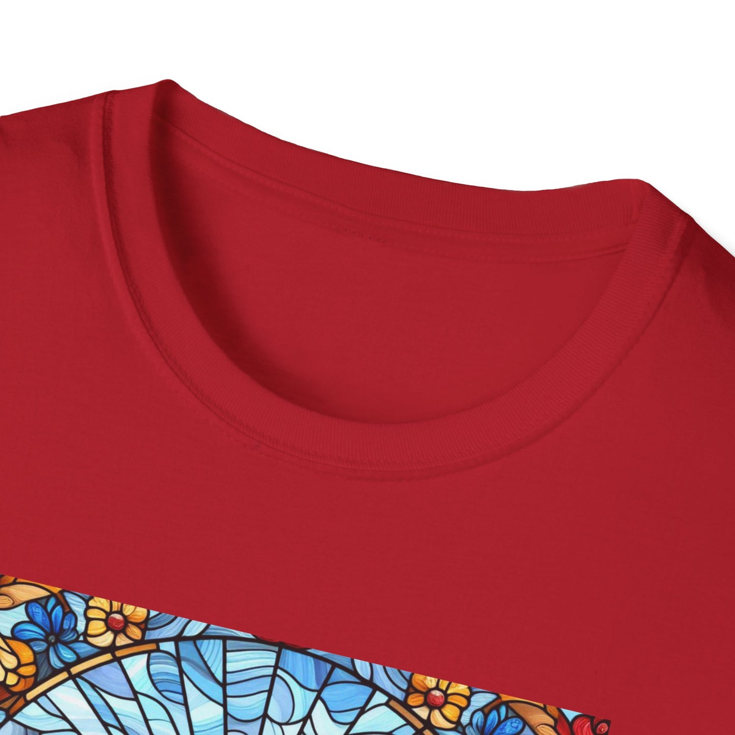 Dachshund Stained Glass Unisex Softstyle T-Shirt