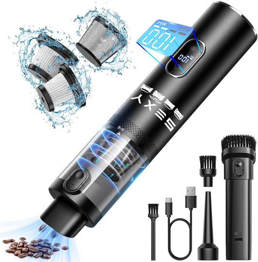 For Tesla Car Vacuum Cleaner,Digital Display,Led Light,Spare Filter,15000Pa Powerful Cordless Portable Car Vacuum,Tesla Model 3/Y/S/X Accessories 2024-2021