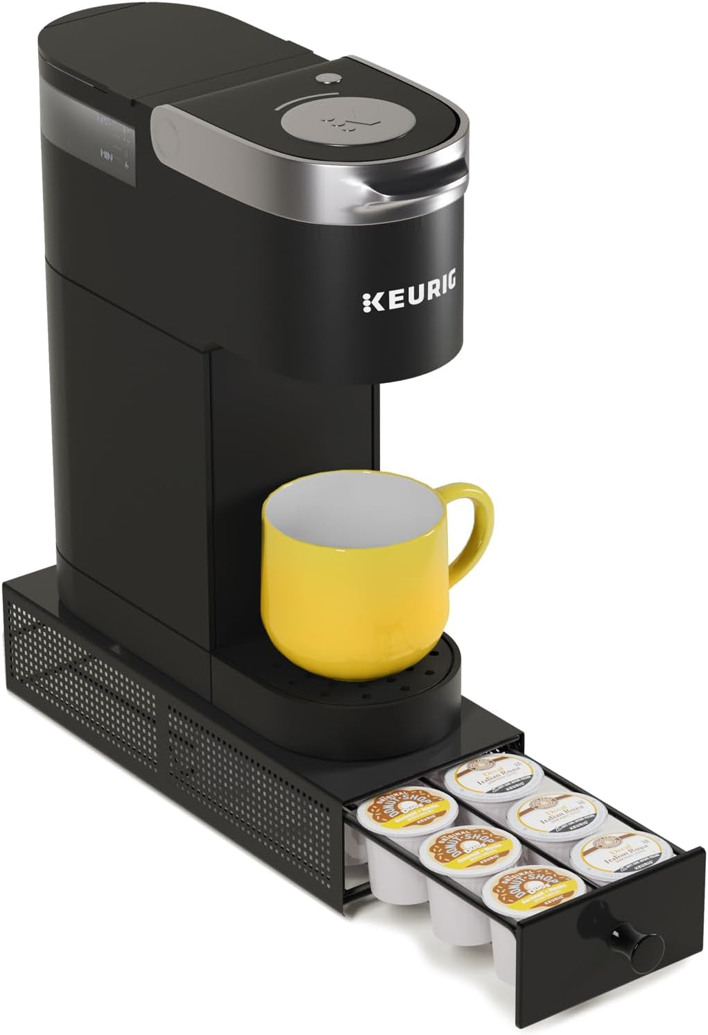 K Cup Organization Storage Drawer Maker K Cup Holder Coffee Pod Organizer Stand Tray Counter Rack Countertop Maker Stand Capsules Compatible with Keurig Accessories Holds 24 Pods