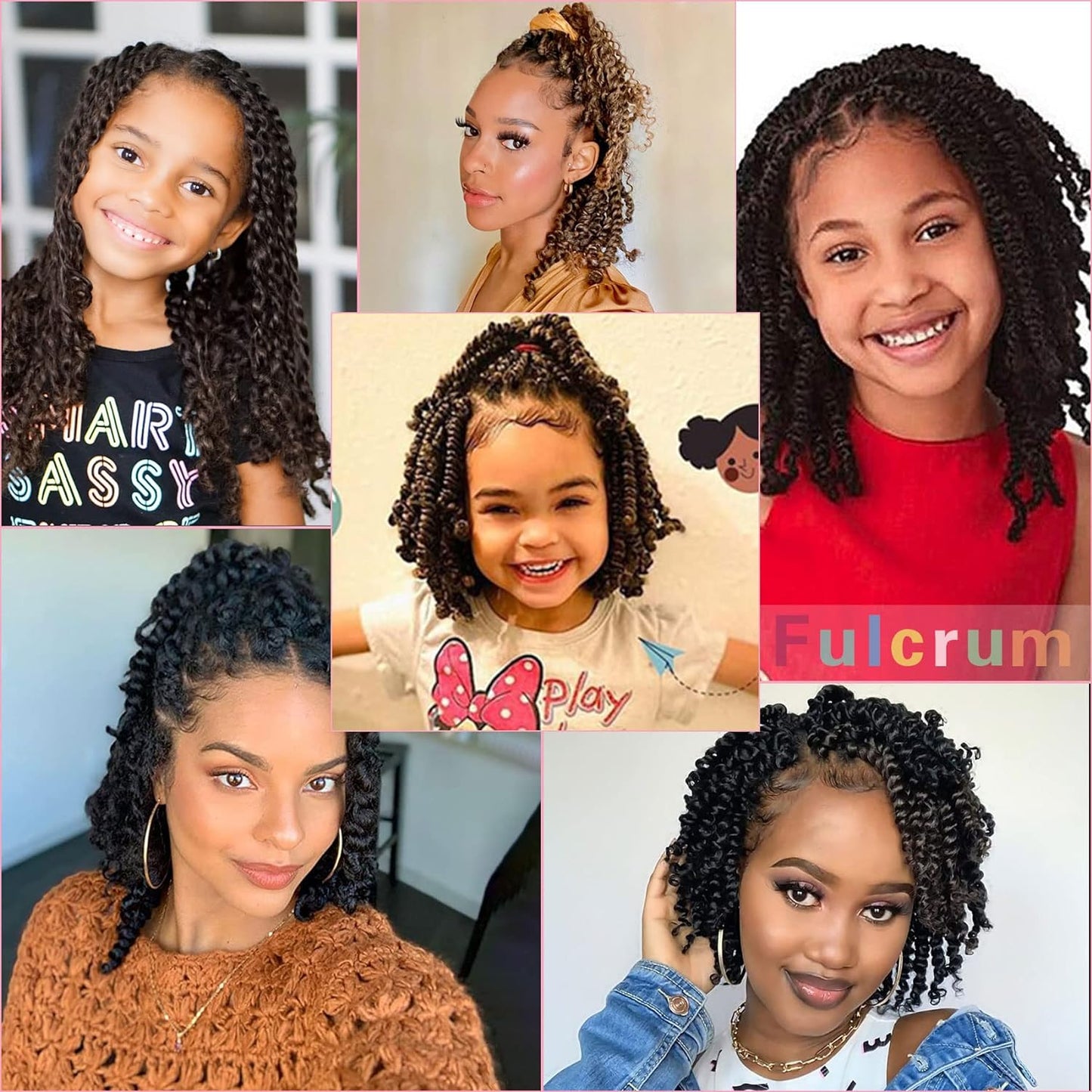 Passion Twist Hair 8 Inch, 8 Packs Passion Twist Crochet Hair for Black Women, Prelooped Crochet Twist Hair with Curly Ends (8Inch, T27#)