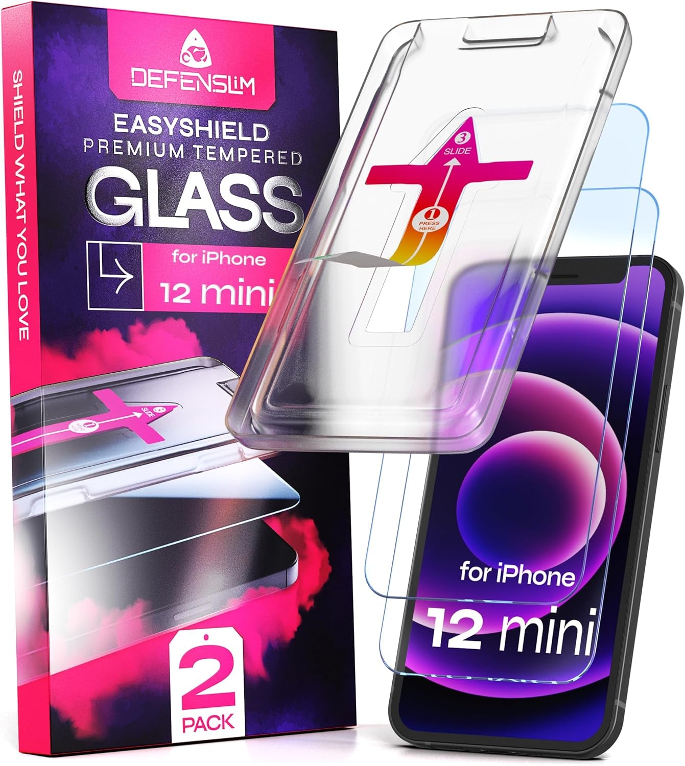 Screen Protector Compatible with Iphone 15/16 (2Pack), Easy Auto-Align Install Kit, 6.1" Tempered Glass, 9H Hardness, Ultra HD Clear, Case Friendly, Easyshield