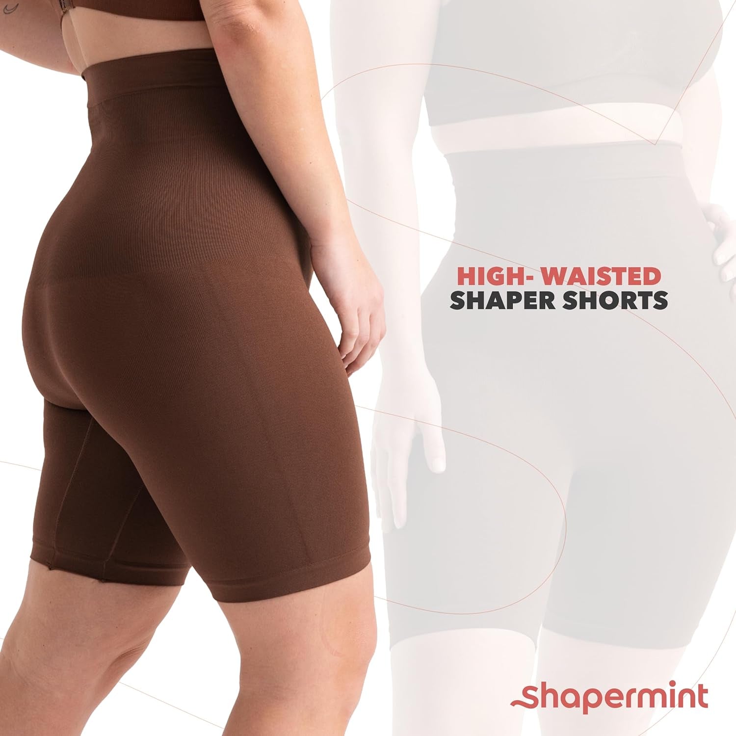 High Waisted Body Shaper Shorts Shapewear for Women Tummy Control Thigh Slimming Technology