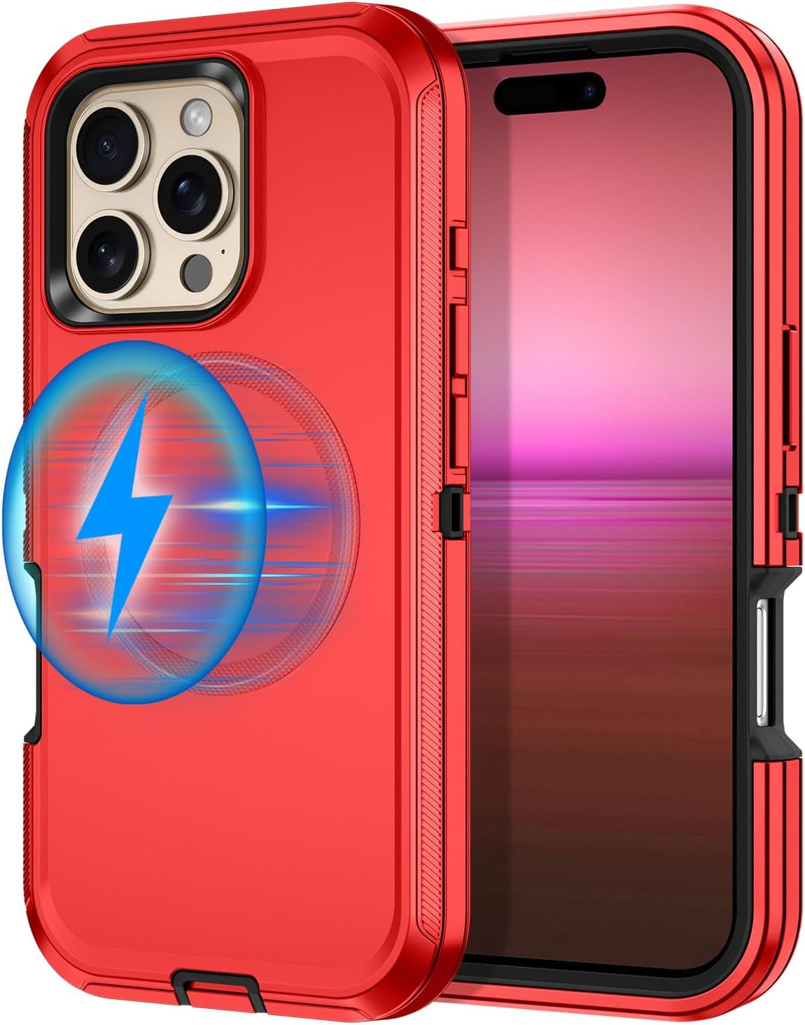 For Iphone 16E Case [Compatible with Magsafe] Shockproof 3-Layer Full Body Protection [Without Screen Protector] Rugged Heavy Duty Cover Case for Apple Iphone 16E 6.1",Turquoise