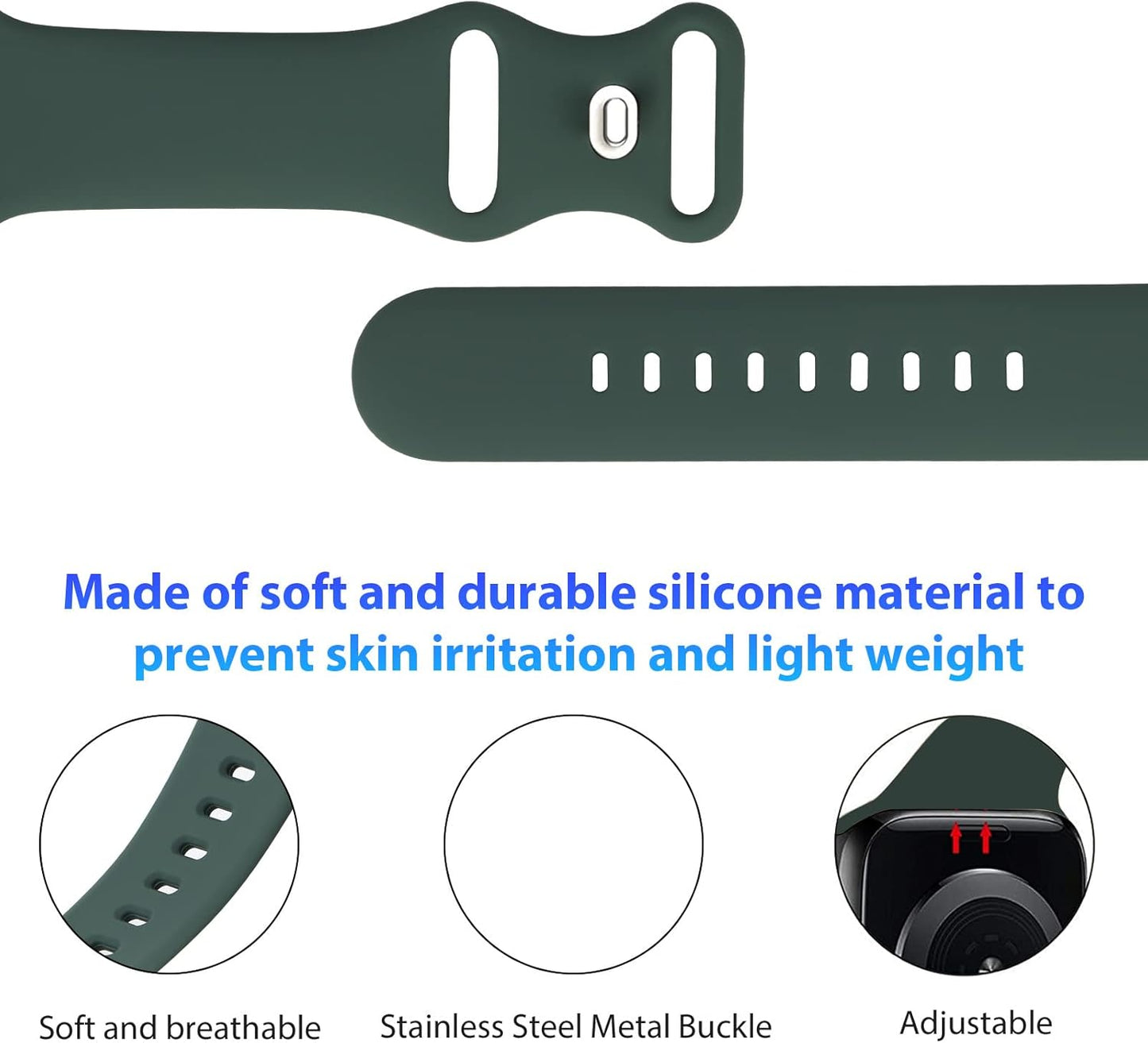 2 Pack Sport Band Compatible with Apple Watch Band 42Mm 44Mm 45Mm 49Mm 38Mm 40Mm 41Mm, Waterproof Silicone Replacement Band Compatible with Iwatch Series Ultra 8 7 6 5 4 3 2 1 SE Women Men